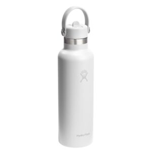 Hydro Flask Standard Mouth with Flex Straw Cap 21oz/621ml White